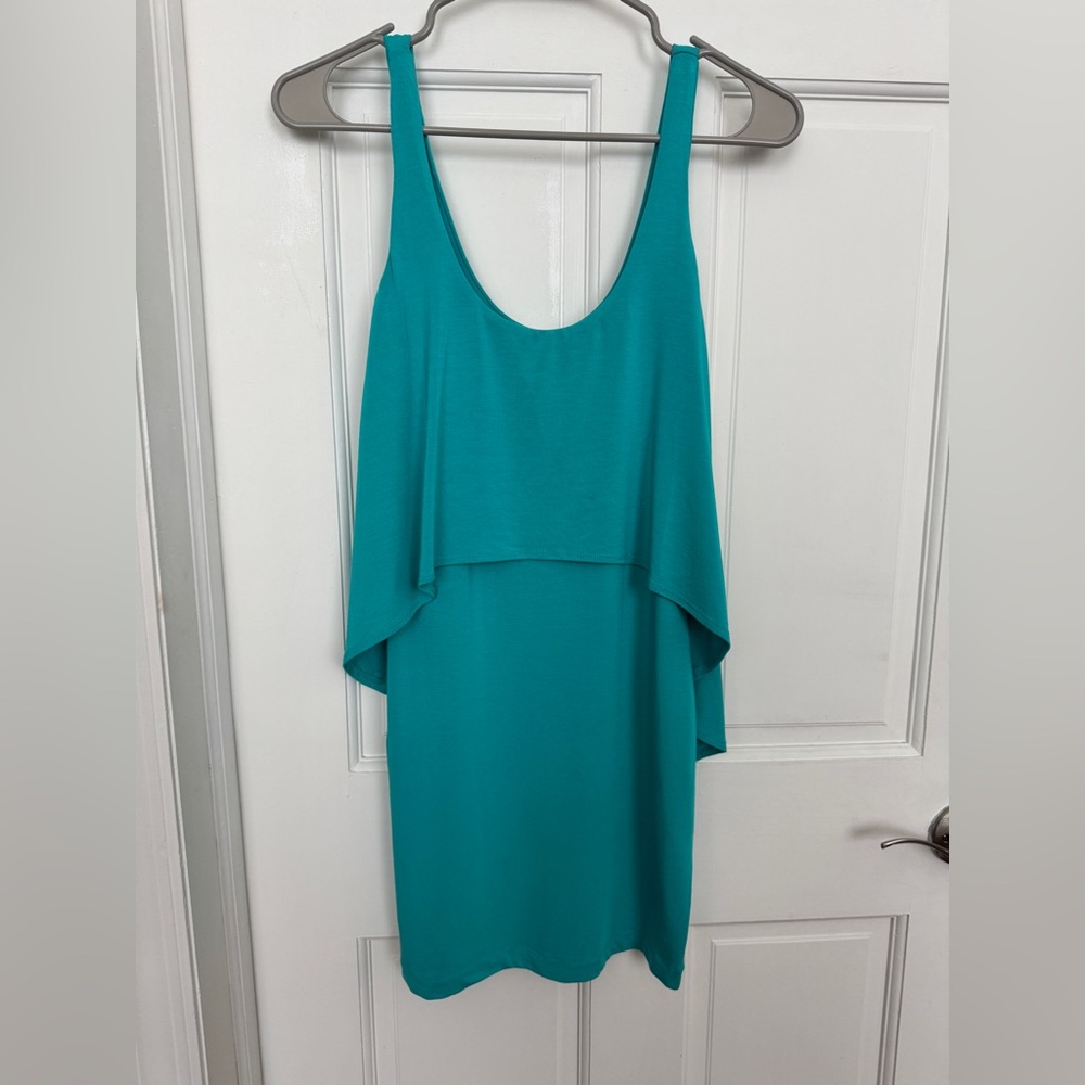 NWT Tart Teal Sleeveless Scoop Neck Mini Sundress, Size S